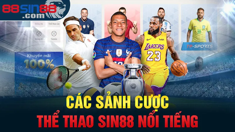 Top 4 sảnh cược thể thao Sin88 nổi tiếng